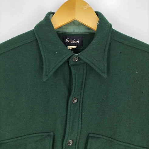 DRYBAK 50S デカ襟 フラップポケット ウール レギュラーカラーシャツ メンズ