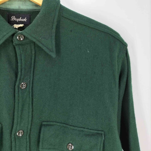 DRYBAK 50S デカ襟 フラップポケット ウール レギュラーカラーシャツ メンズ