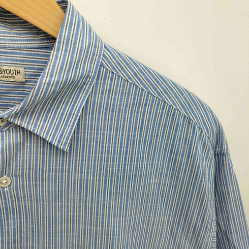 ビューティーアンドユースユナイテッドアローズ BEAUTY & YOUTH UNITED ARROWS プレップストライプ レギュラーカラー グランデ ショートスリーブシャツ メンズ JPN:L