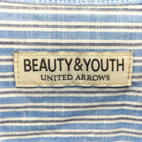 ビューティーアンドユースユナイテッドアローズ BEAUTY & YOUTH UNITED ARROWS プレップストライプ レギュラーカラー グランデ ショートスリーブシャツ メンズ JPN:L