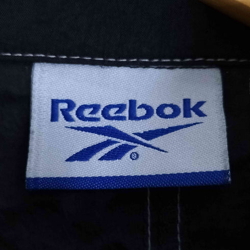 リーボック Reebok 90S ロゴ刺繍 ドローコード スタンドネック ナイロン ジャケット メンズ import:M