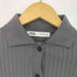 ザラ ZARA リブニット ポロ カーディガン レディース import:M