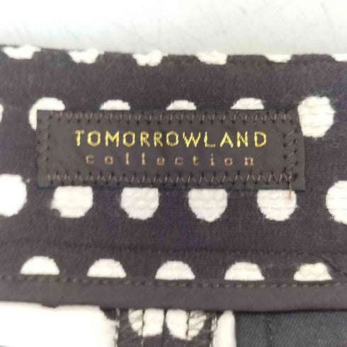 トゥモローランドコレクション TOMORROWLAND collection スラブドット セミワイドパンツ レディース 32