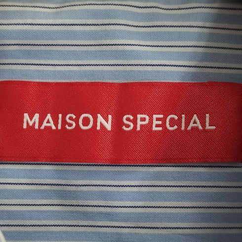 メゾンスペシャル MAISON SPECIAL ロングスリーブ ストライプシャツ メンズ JPN:44