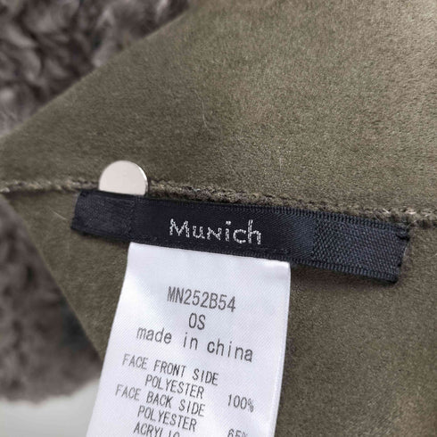 ミューニック Munich フェイクファー シープボア リバーシブル ジレ レディース OS