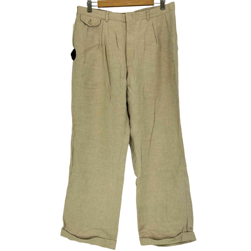 ポロバイラルフローレン Polo by RALPH LAUREN 90S リネン 2タック ワイドテーパード パンツ メンズ FREE