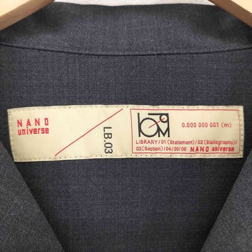 ナノユニバース NANO universe LB.03 T/Wトロピカル オープンカラー シャツ メンズ JPN:S