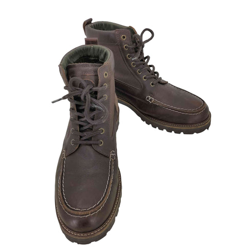 バブアー Barbour Sheene Brown Moc Toe Derby Boots メンズ 8