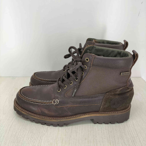 バブアー Barbour Sheene Brown Moc Toe Derby Boots メンズ 8