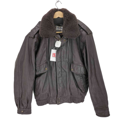 Ben Paris 韓国製 カウレザー ボアブルゾン メンズ import:L