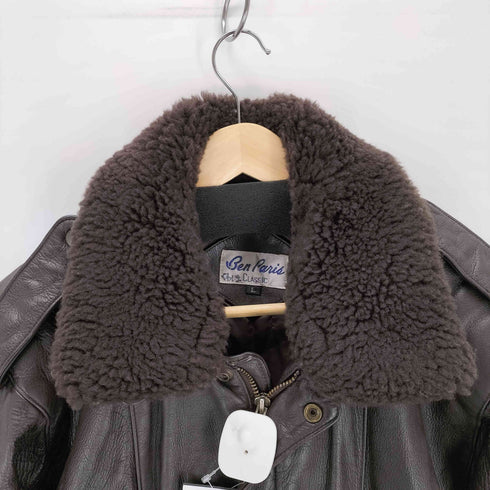 Ben Paris 韓国製 カウレザー ボアブルゾン メンズ import:L