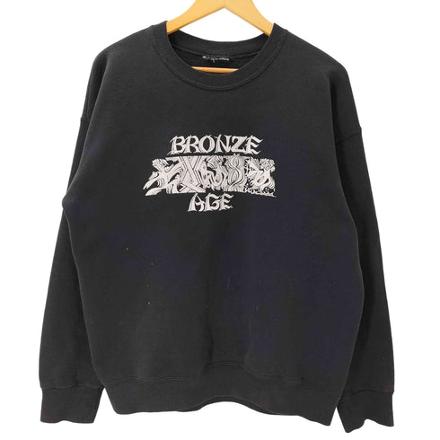 BRONZE AGE ブロンズエイジ 80-90S USA製 初期 OLD ネイティブ ロゴ シルク スクリーン 両面 プリント スウェット トレーナー SK8 オールドスケート サーフ メンズ