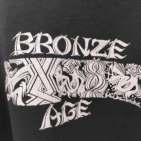 BRONZE AGE ブロンズエイジ 80-90S USA製 初期 OLD ネイティブ ロゴ シルク スクリーン 両面 プリント スウェット トレーナー SK8 オールドスケート サーフ メンズ