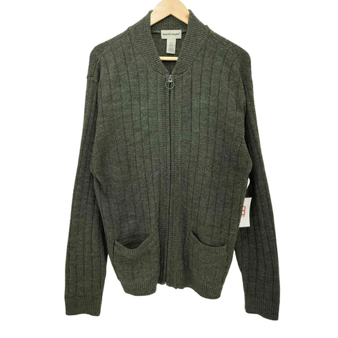 デヴィッドテイラー david taylor 90s リングジップ ジップアップ アクリル ニット カーディガン メンズ import:M