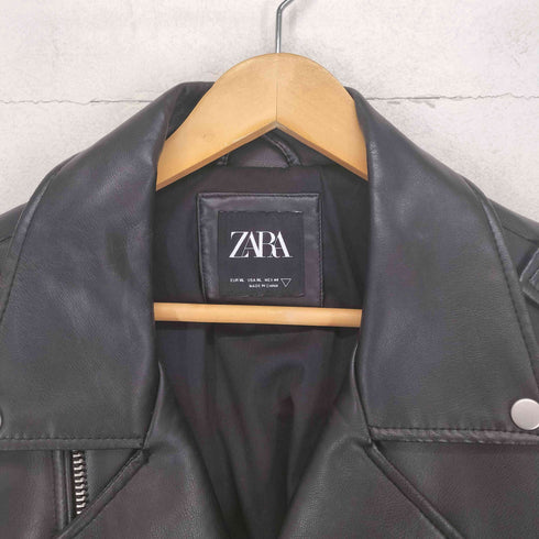 ザラ ZARA フェイクレザーダブルライダースジャケット メンズ XL