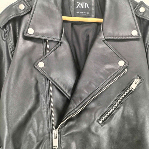 ザラ ZARA フェイクレザーダブルライダースジャケット メンズ XL