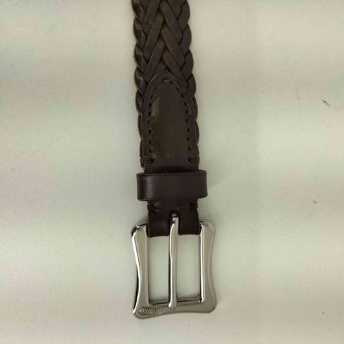 ジェイアンドエムデヴィッドソン J&M Davidson 編み込み レザーベルト メンズ
