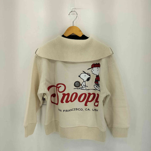 ザラ ZARA キャラクターロゴ刺繍 ハーフジップスウェット レディース import:M