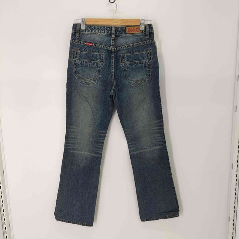 K&G JEANS WEAR フレア バイカーデニム レディース 29