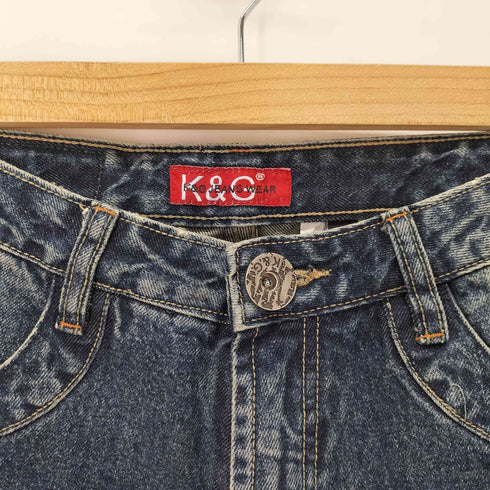 K&G JEANS WEAR フレア バイカーデニム レディース 29