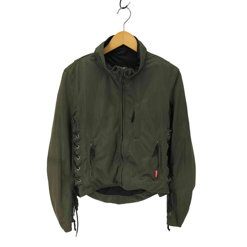 カドヤ KADOYA K’S LEATHER K'SPRODUCT レースアップ クロップド バイカー ブルゾン レディース import:M