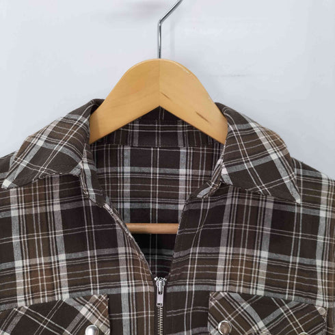 BEEDEN COMPACT ZIP UP CHECK SHIRT レディース FREE
