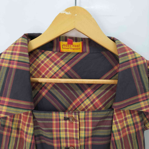 ヴィヴィアンウエストウッドレッドレーベル Vivienne Westwood RED LABEL オリゾンティ スクエアネック シャツワンピース レディース JPN:1