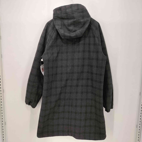 BOLONGARO TREVOR シャドーチェック ダブルジップ ラグラン ジップアップ フーデッド コート メンズ import:L