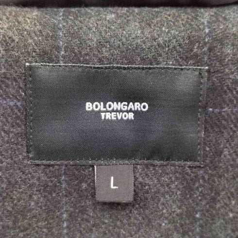 BOLONGARO TREVOR シャドーチェック ダブルジップ ラグラン ジップアップ フーデッド コート メンズ import:L
