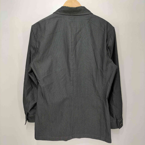 ダナキャランニューヨーク DKNY 00s Y2K archive ストライプ ステンカラー ハーフコート メンズ import:L