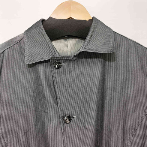 ダナキャランニューヨーク DKNY 00s Y2K archive ストライプ ステンカラー ハーフコート メンズ import:L