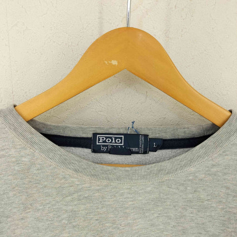 ポロバイラルフローレン Polo by RALPH LAUREN 90S NORTHERN MARIANA ISLANDS製 ワンポイントロゴ刺繍スウェット メンズ import:L