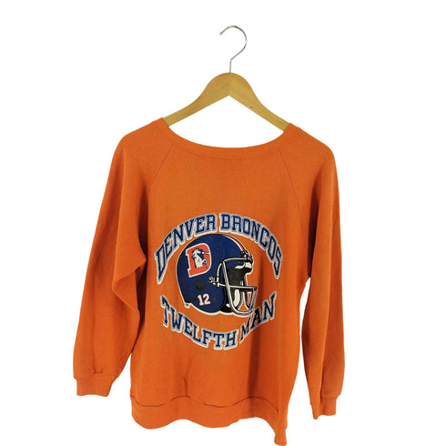 チャンピオン Champion 80S USA製 トリコタグ フットボールチームプリント ラグランスウェット メンズ XL