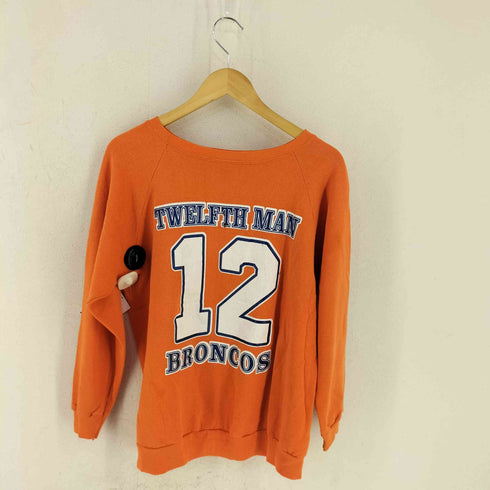 チャンピオン Champion 80S USA製 トリコタグ フットボールチームプリント ラグランスウェット メンズ XL