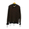 エムエムシックスメゾンマルジェラ MM6 Maison Margiela 25SS ストライプ ダメージ加工 コットン ニット セーター メンズ import:M