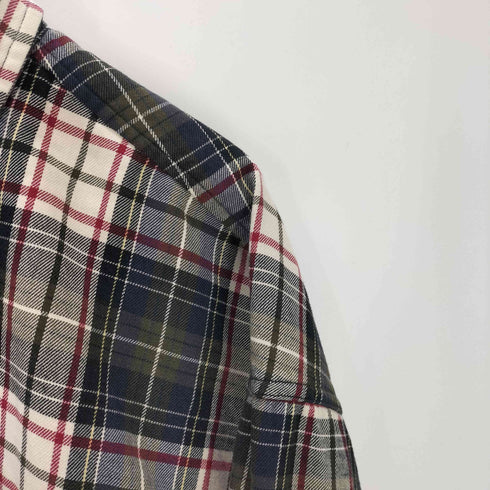 エディーバウアー Eddie Bauer 90S 白タグ マドラスチェック ボタンダウン L/S シャツ メンズ import:XXL