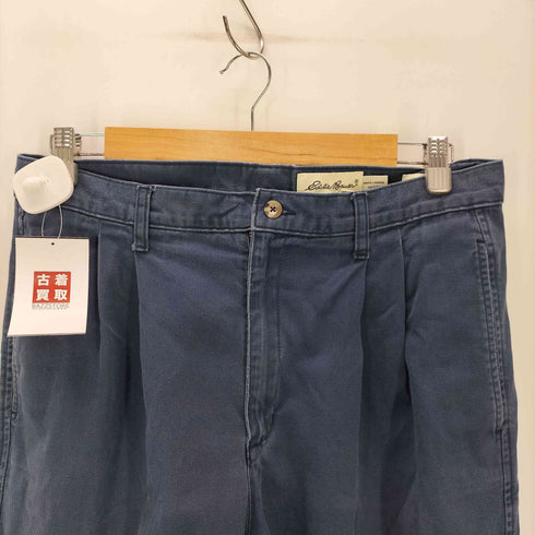 エディーバウアー Eddie Bauer 90-00S 白タグ Relaxed Fit 2タック コットンツイル ワイド テーパード チノ スラックス パンツ メンズ 34×30