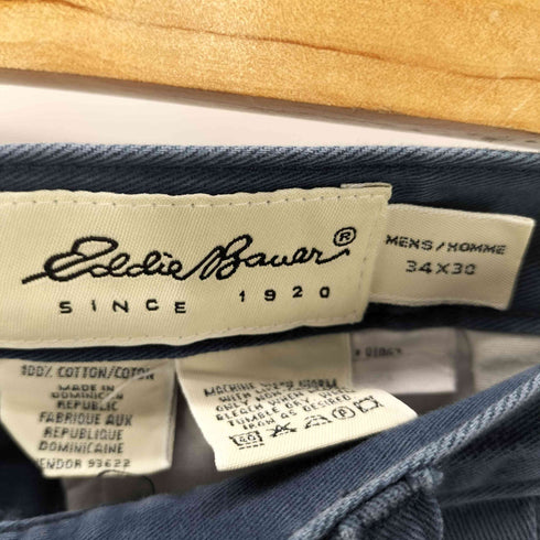 エディーバウアー Eddie Bauer 90-00S 白タグ Relaxed Fit 2タック コットンツイル ワイド テーパード チノ スラックス パンツ メンズ 34×30