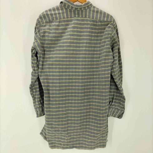 70S Kidur CHAINE RETORS フランス製 マドラスチェック ハーフボタン グランパ シャツ メンズ 41