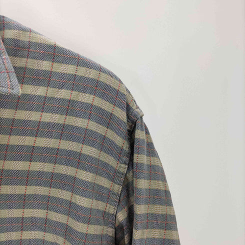 70S Kidur CHAINE RETORS フランス製 マドラスチェック ハーフボタン グランパ シャツ メンズ 41