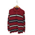 ノーティカ NAUTICA ボーダー柄 長袖ポロシャツ 鹿の子 メンズ import:M