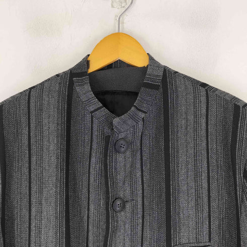 SFARZO MADE IN ITALY バンドカラーストライプジャケット メンズ EUR:52