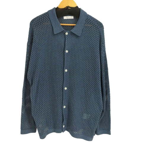 アストロノミー ASTRONOMY クロシェメッシュ編みニットシャツ メンズ import:L