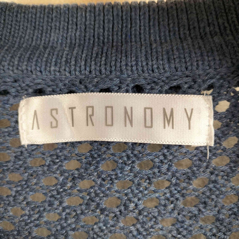 アストロノミー ASTRONOMY クロシェメッシュ編みニットシャツ メンズ import:L