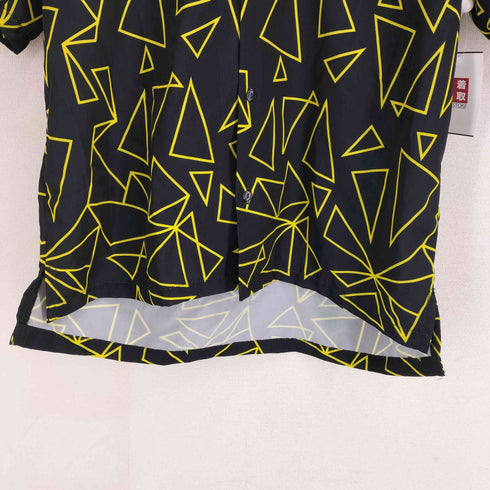 Cemptation 幾何学模様オープンカラー半袖シャツ メンズ import:M