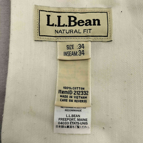 エルエルビーン L.L.Bean NATURAL FIT ノータックチノパンツ メンズ 34