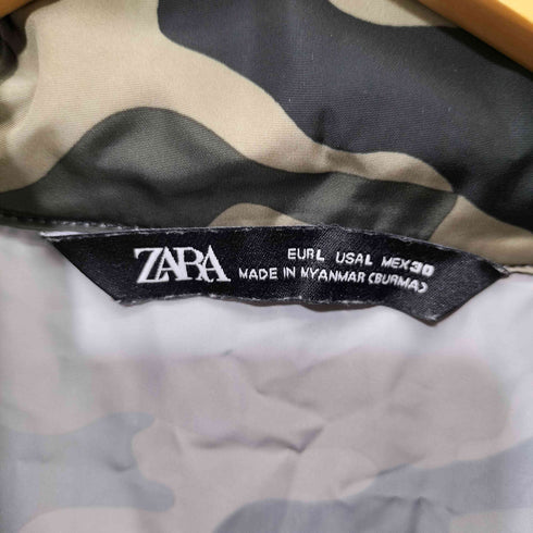 ザラ ZARA クロップド カモ パッカブル ウインドブレーカー レディース import:L