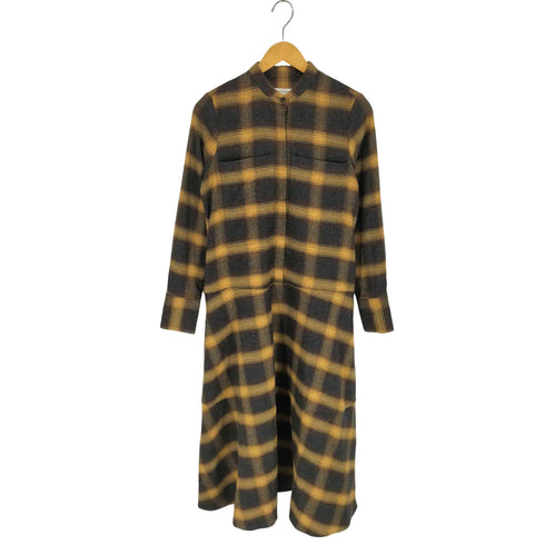 バナナリパブリック BANANA REPUBLIC オンブレチェック バンドカラーワンピース レディース import:XS