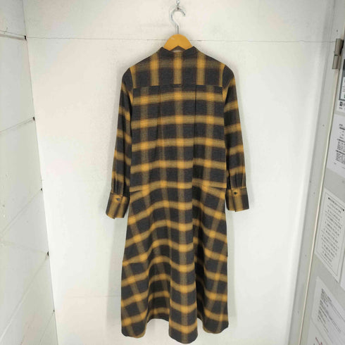 バナナリパブリック BANANA REPUBLIC オンブレチェック バンドカラーワンピース レディース import:XS
