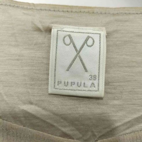 PUPULA シルク100 ノーカラー ブラウス レディース JPN:38
